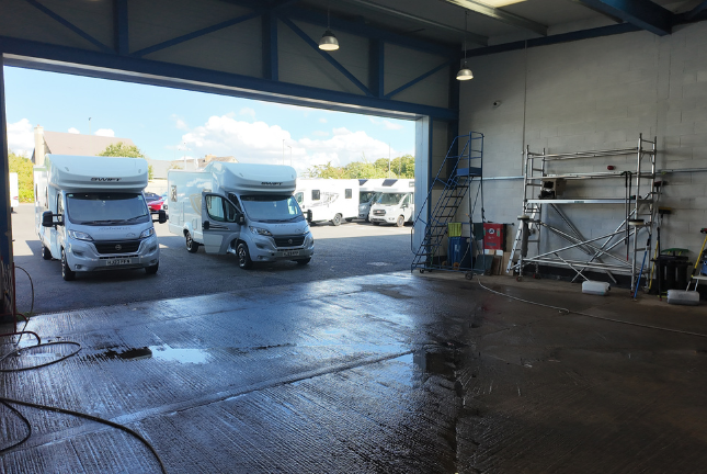 Motorhome valeting at Abacus Motorhomes