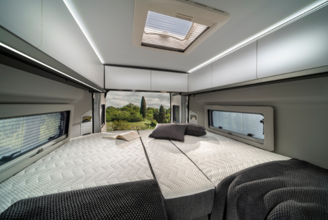 Fully equipped motorhome kitchen