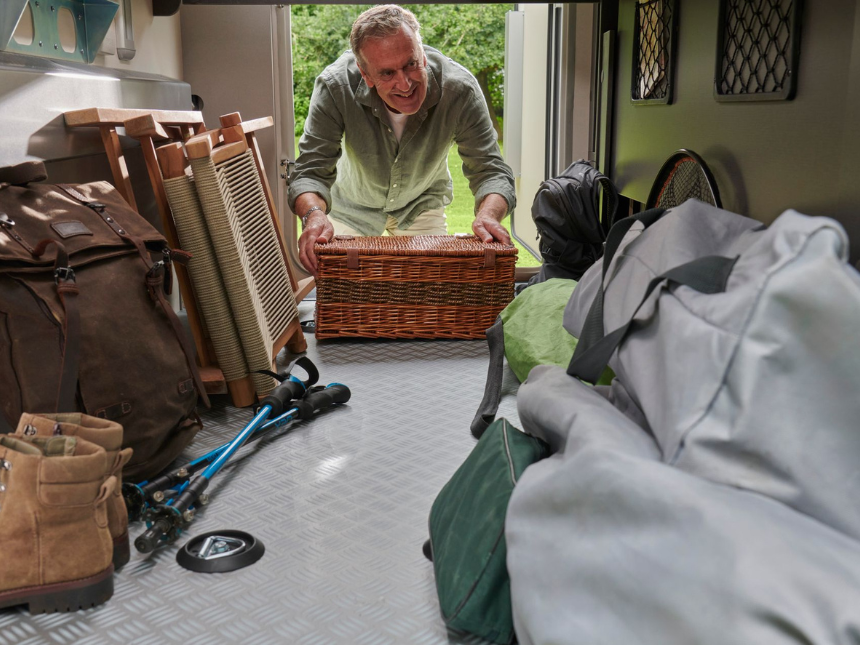 Motorhome prepared for touring, illustrating the importance of weight limits and available payload
