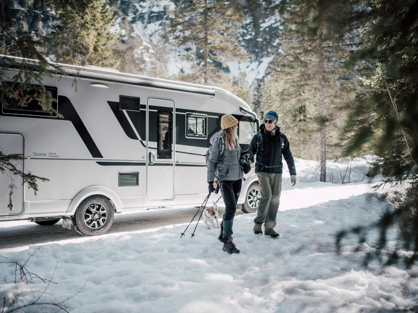 Motorhome prepared for winter storage